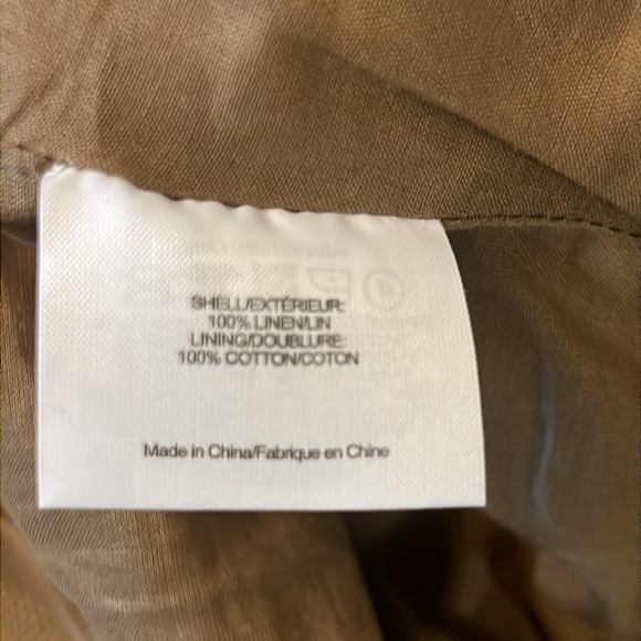 Tory Burch Linen Skirt Sequin & Rhinestone Embellished Beige Size 6 - Picture 6 of 7